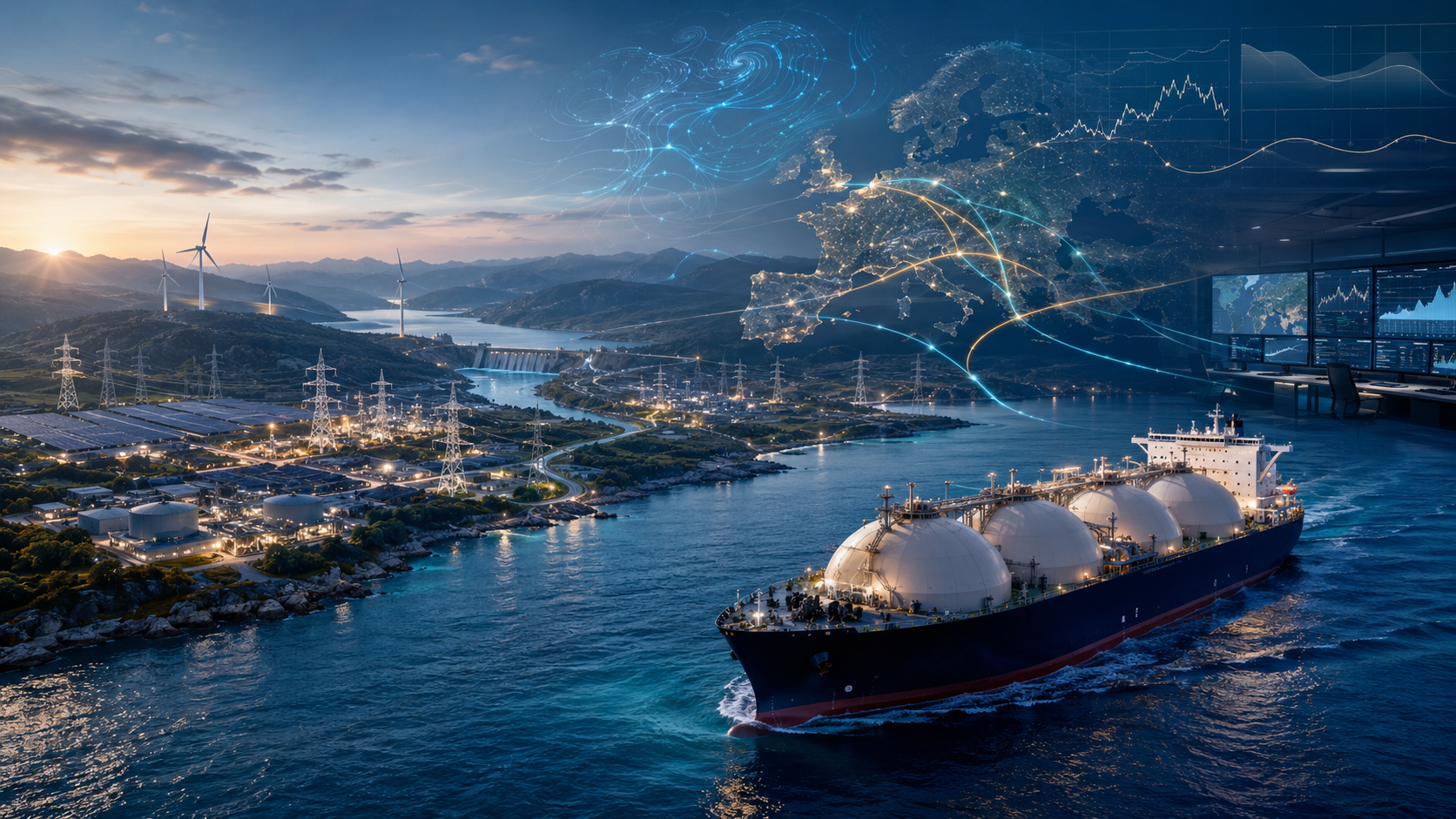 Nave metaniera, infrastrutture elettriche europee e dati di mercato